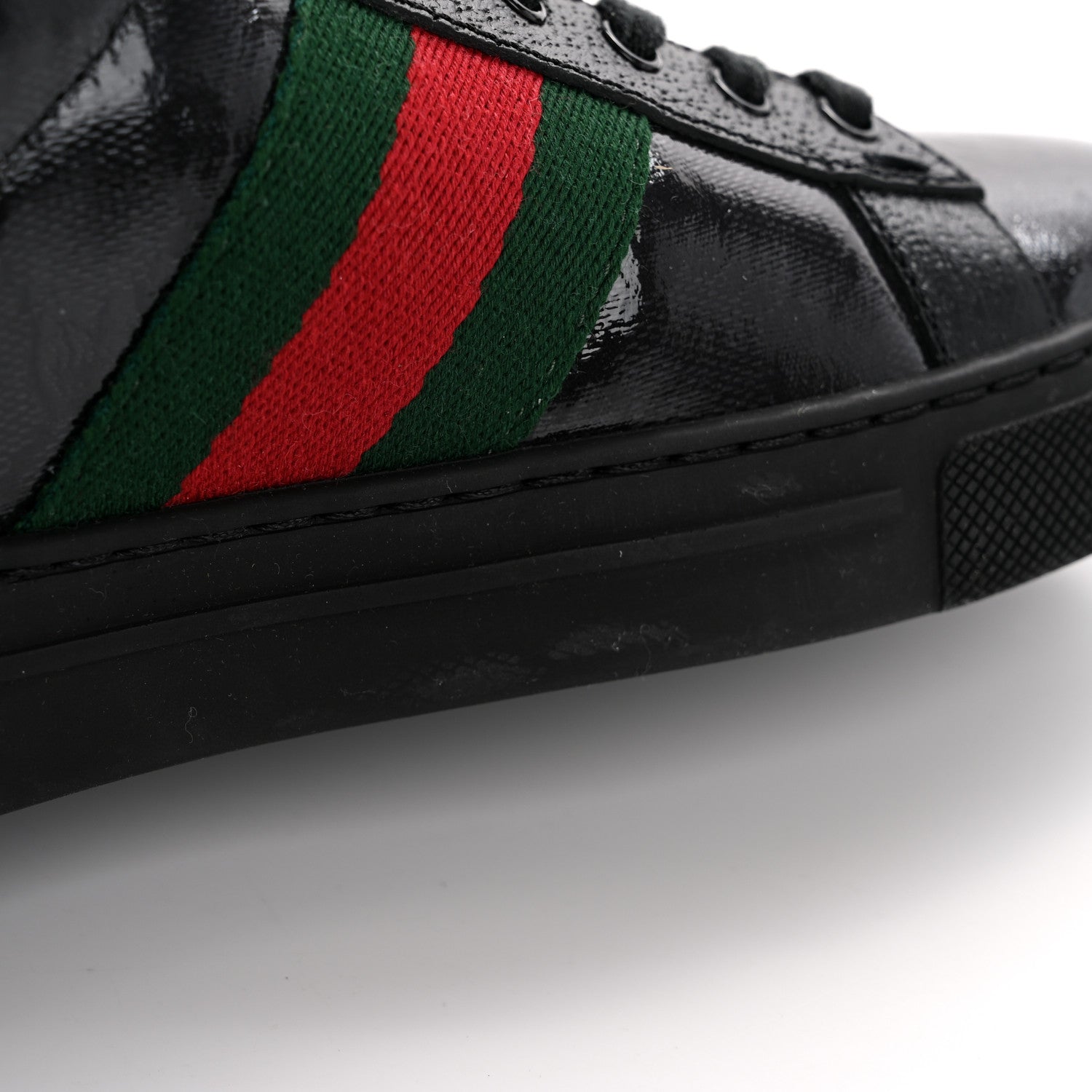 Gucci Crystal GG Monogram Web Womens New Ace Sneakers 36 Black 11 of 12