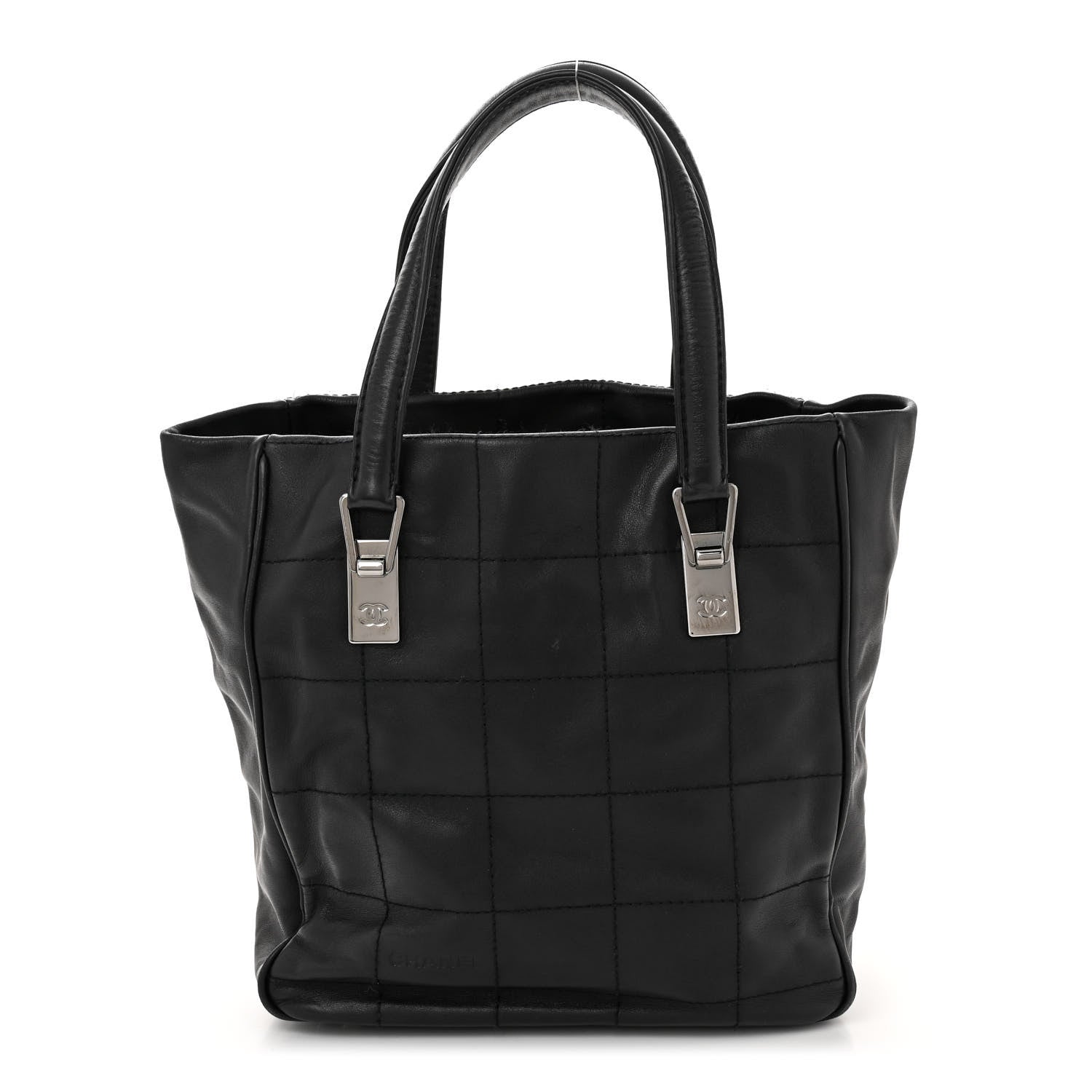 Chanel Lambskin Square Stitched Tote Black 1 of 11