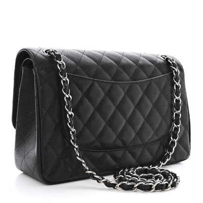 Chanel Caviar Quilted Jumbo Double Flap Black 3 of 10