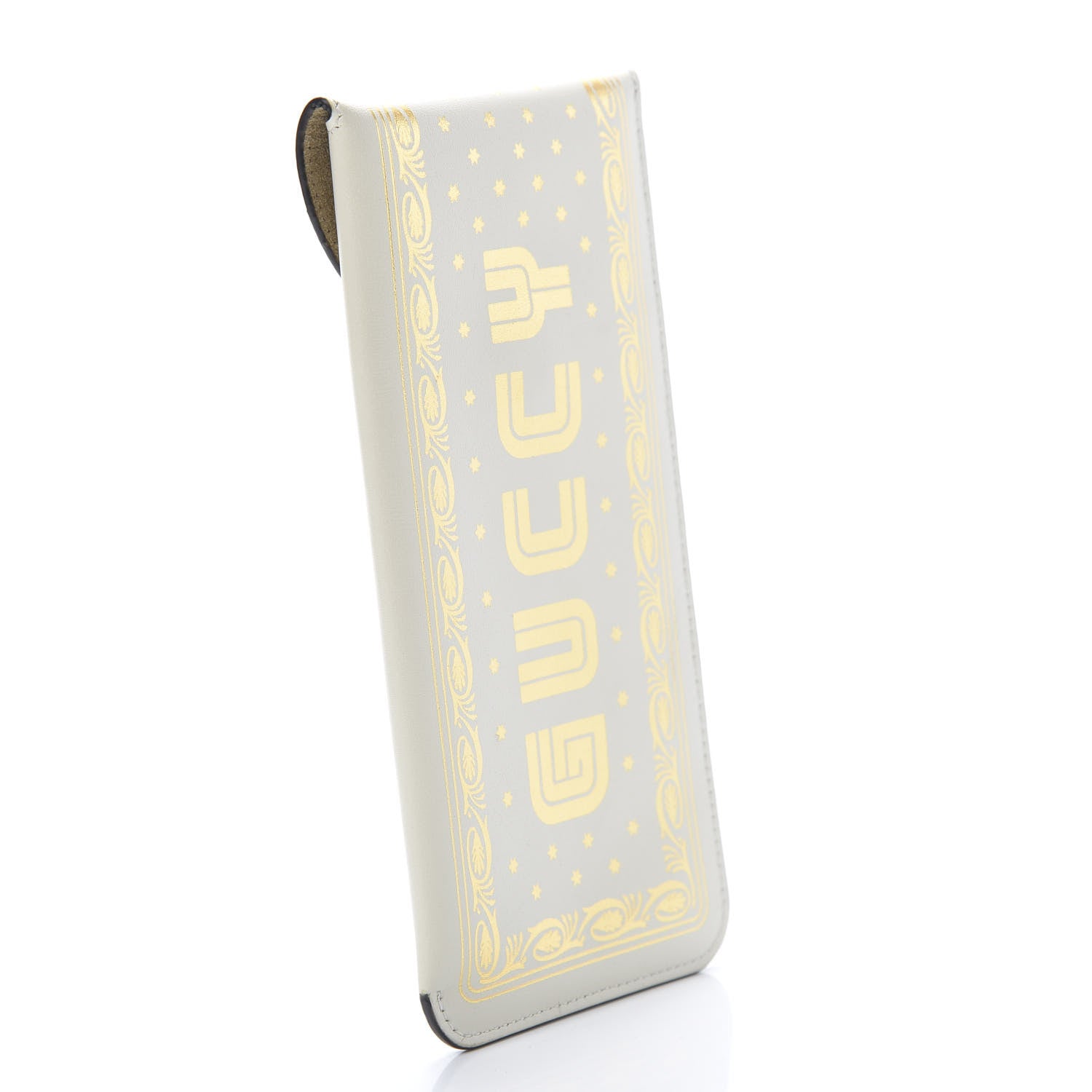 Gucci X SEGA Calfskin GUCCY Stars Sunglasses Case White Gold 3 of 7
