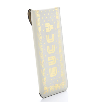 Gucci X SEGA Calfskin GUCCY Stars Sunglasses Case White Gold 3 of 7