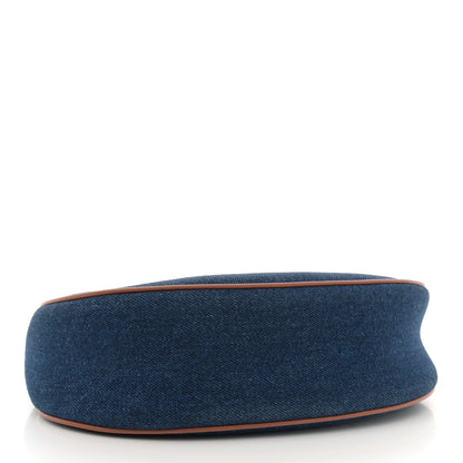 Celine Denim Ava Shoulder Bag Navy Tan 4 of 12