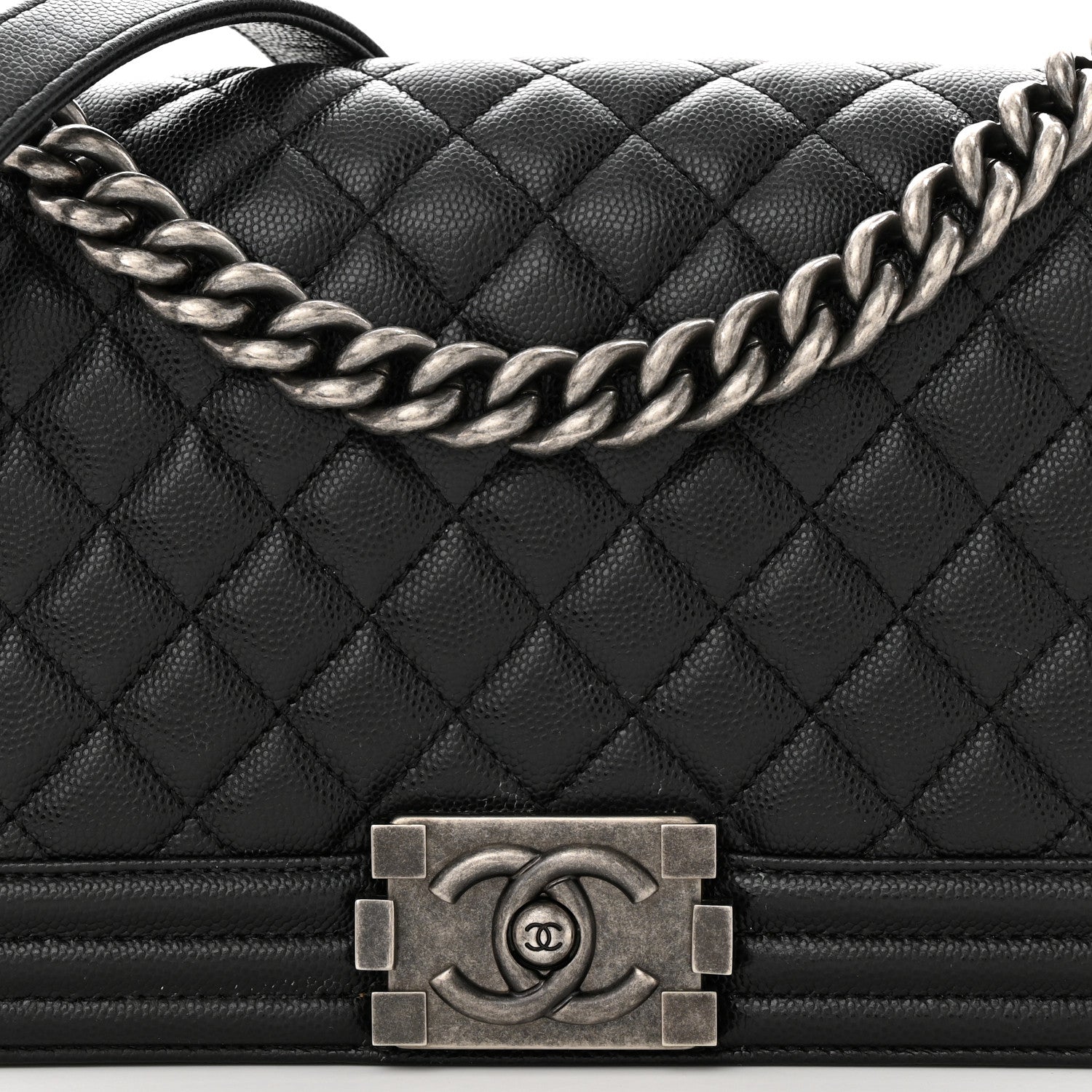 Chanel Caviar Quilted Medium Boy Flap Black 8 of 11
