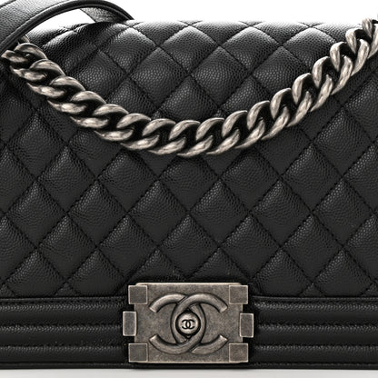 Chanel Caviar Quilted Medium Boy Flap Black 8 of 11