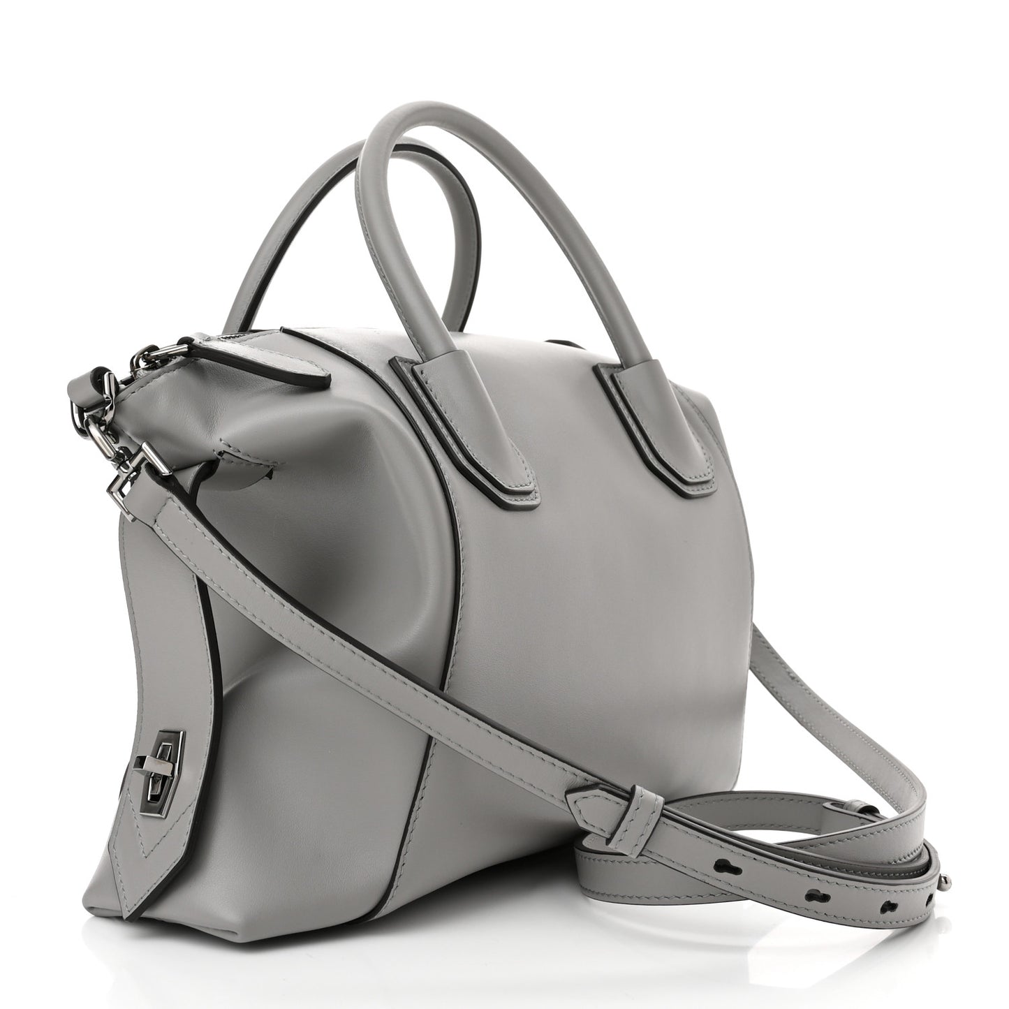 Calfskin Small Soft Antigona Pearl Grey
