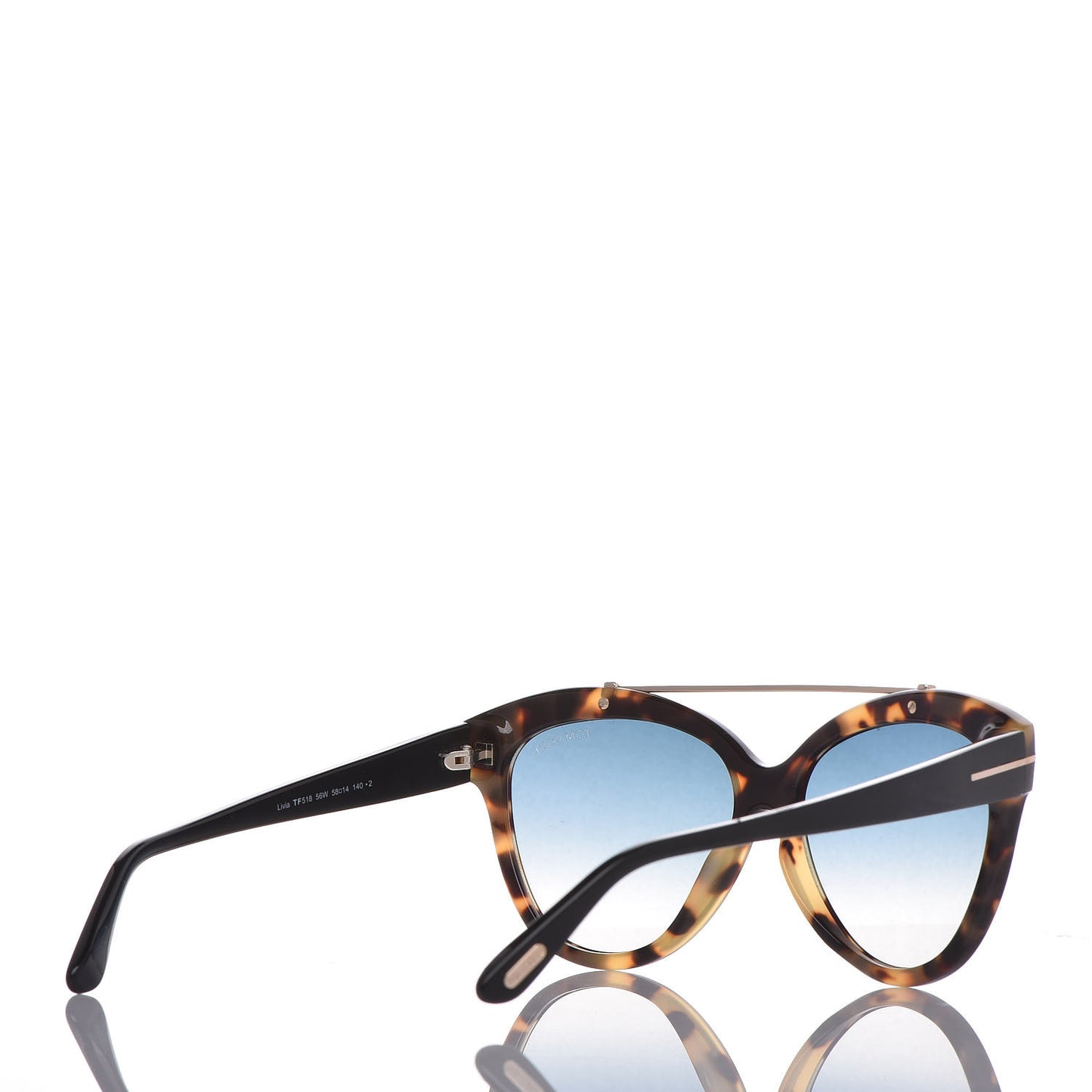 Livia Gradient Butterfly Sunglasses TF518 Tortoise