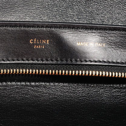 Celine Python and Calfskin Small Trapeze Black Natural 6 of 8