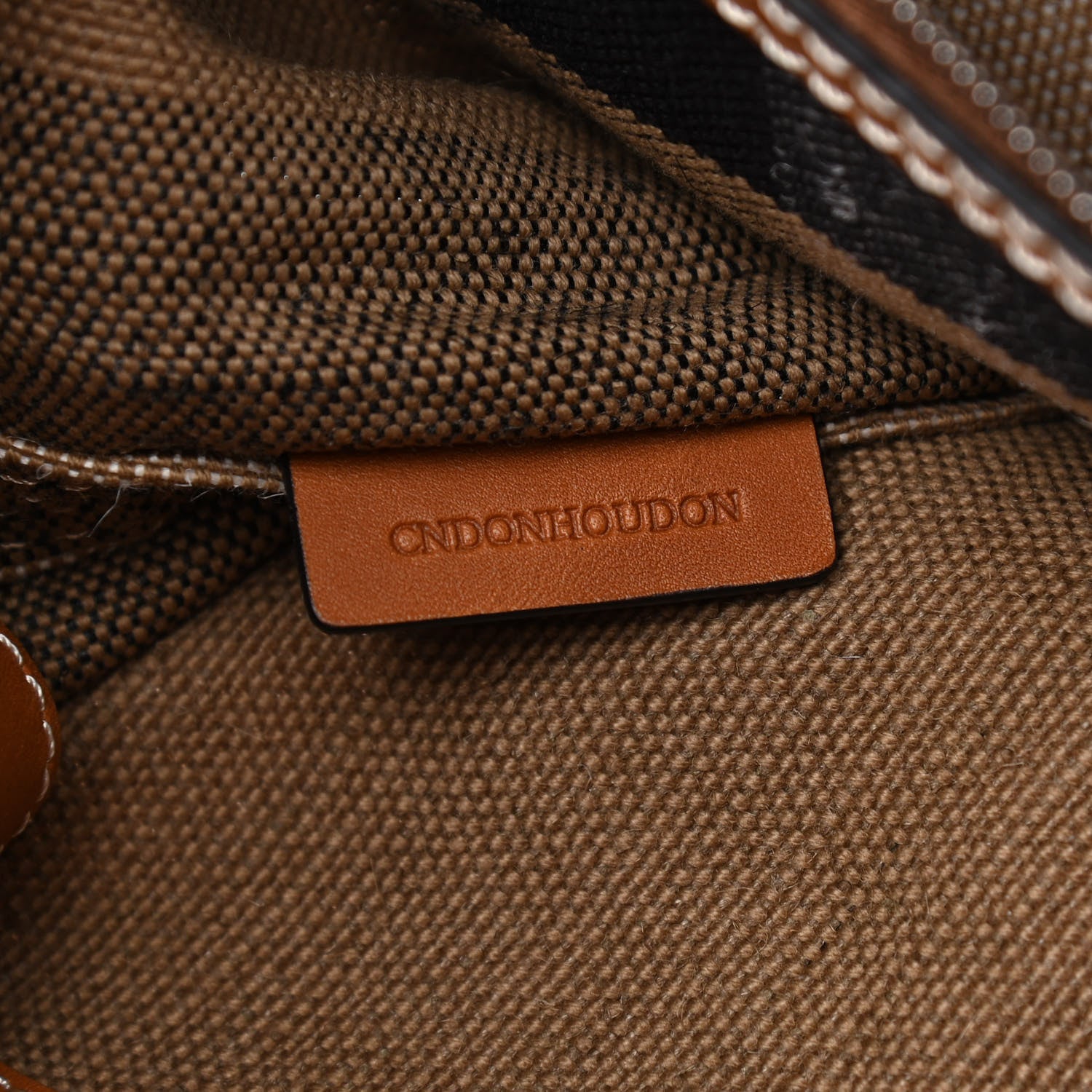 Burberry Canvas Mega Check Medium Ashby Hobo Saddle Brown 8 of 11