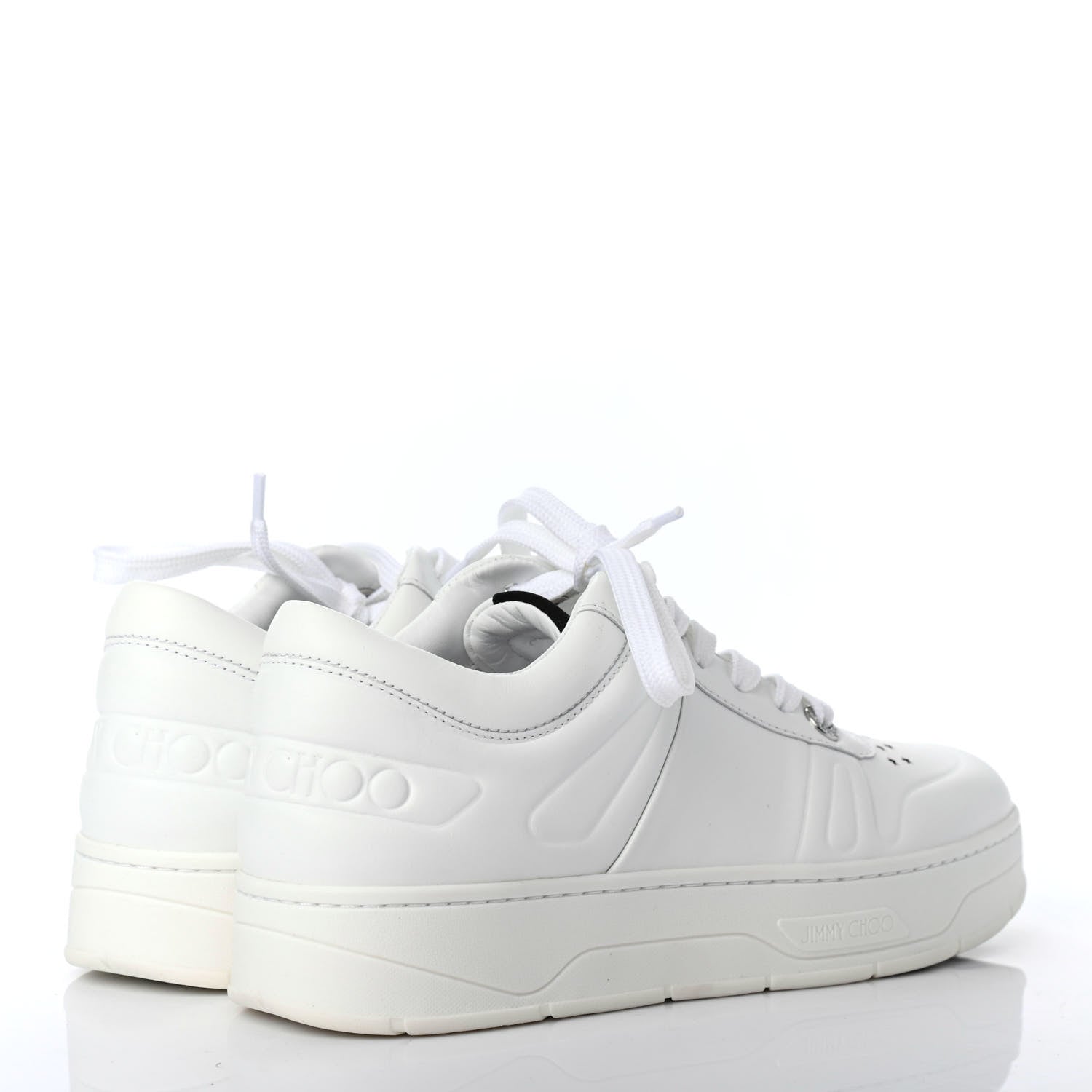 Jimmy Choo Calfskin Sneakers 39 White 3 of 4