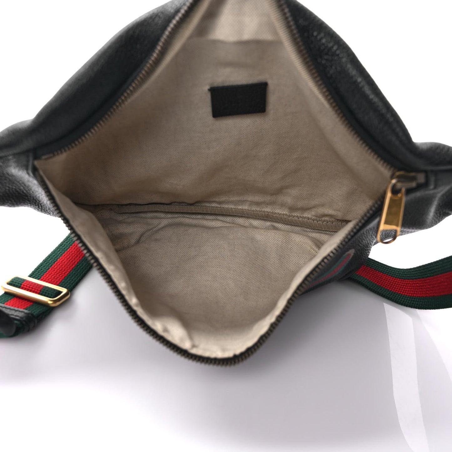 Grained Calfskin Logo Belt Bag Black