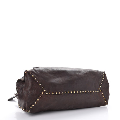 Prada Nappa Studded Aviator Shopping Tote Caffe 4 of 28