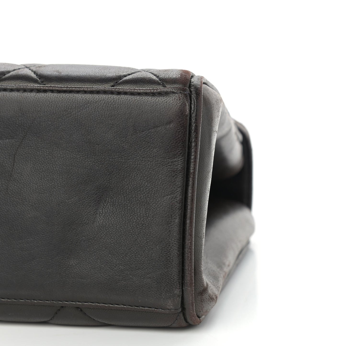 Lambskin Quilted Single Flap Black