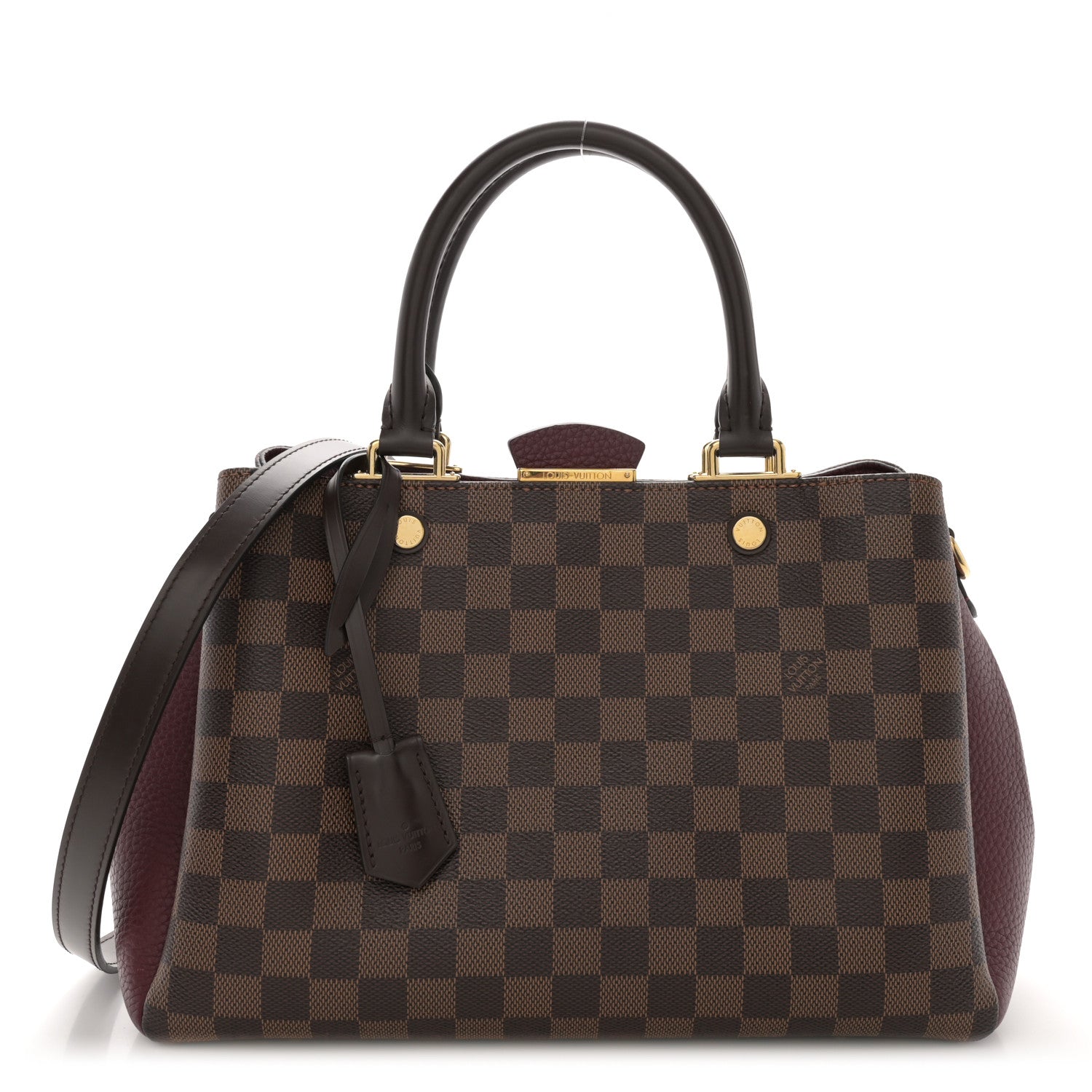 Louis Vuitton Damier Ebene Cuir Taurillon Brittany Bordeaux 1 of 15