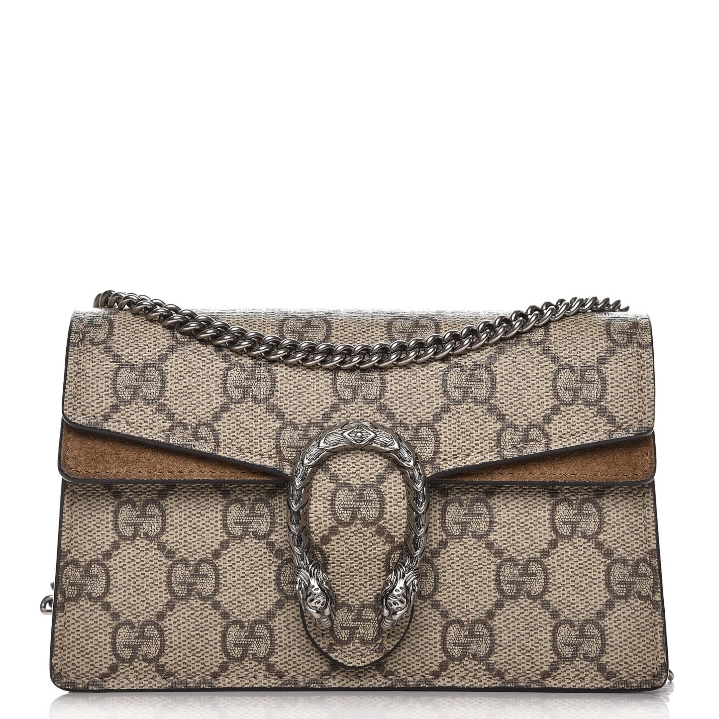GG Supreme Monogram Super Mini Dionysus Shoulder Bag Taupe