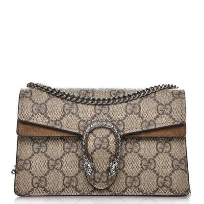 Gucci GG Supreme Monogram Super Mini Dionysus Shoulder Bag Taupe 1 of 7