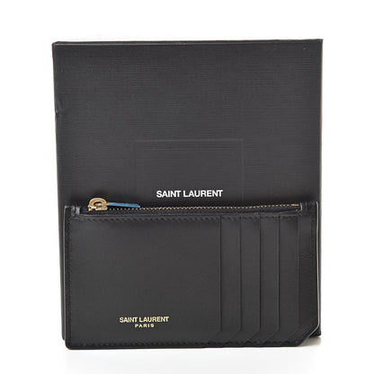 Saint Laurent Calfskin 5 Fragments Zip Pouch Card Holder Black 8 of 8