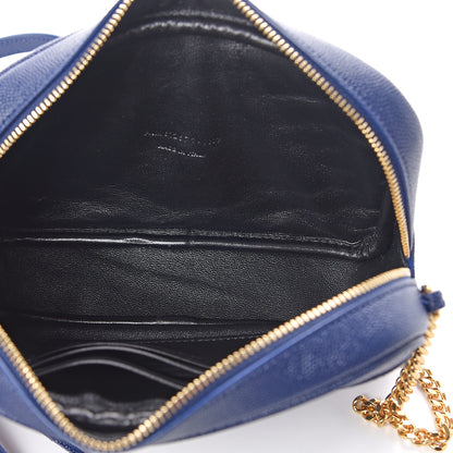 Saint Laurent Grain De Poudre Matelasse Monogram Mini Lou Camera Bag Denim 4 of 7