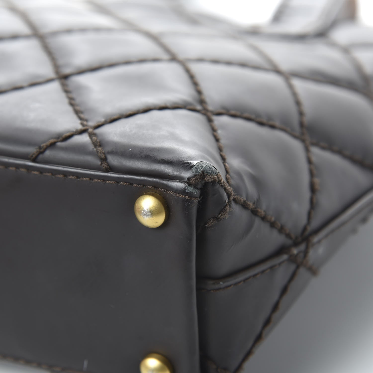 Chanel Glazed Calfskin Quilted Tote Brown 11 of 13