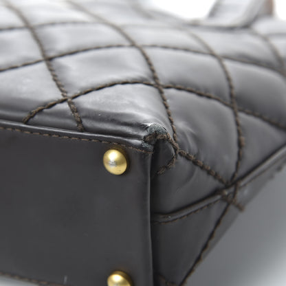 Chanel Glazed Calfskin Quilted Tote Brown 11 of 13