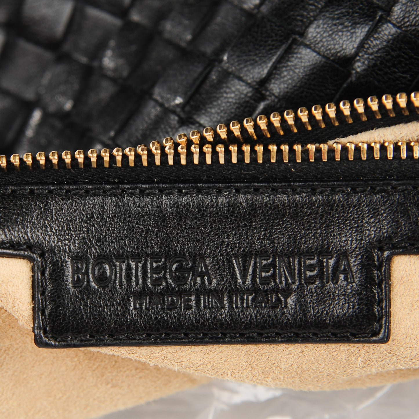 Vintage Nappa Intrecciato Shoulder Bag Nero Black