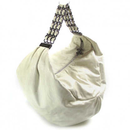 Chanel Lambskin Large Rock and Chain Hobo White 3 of 12