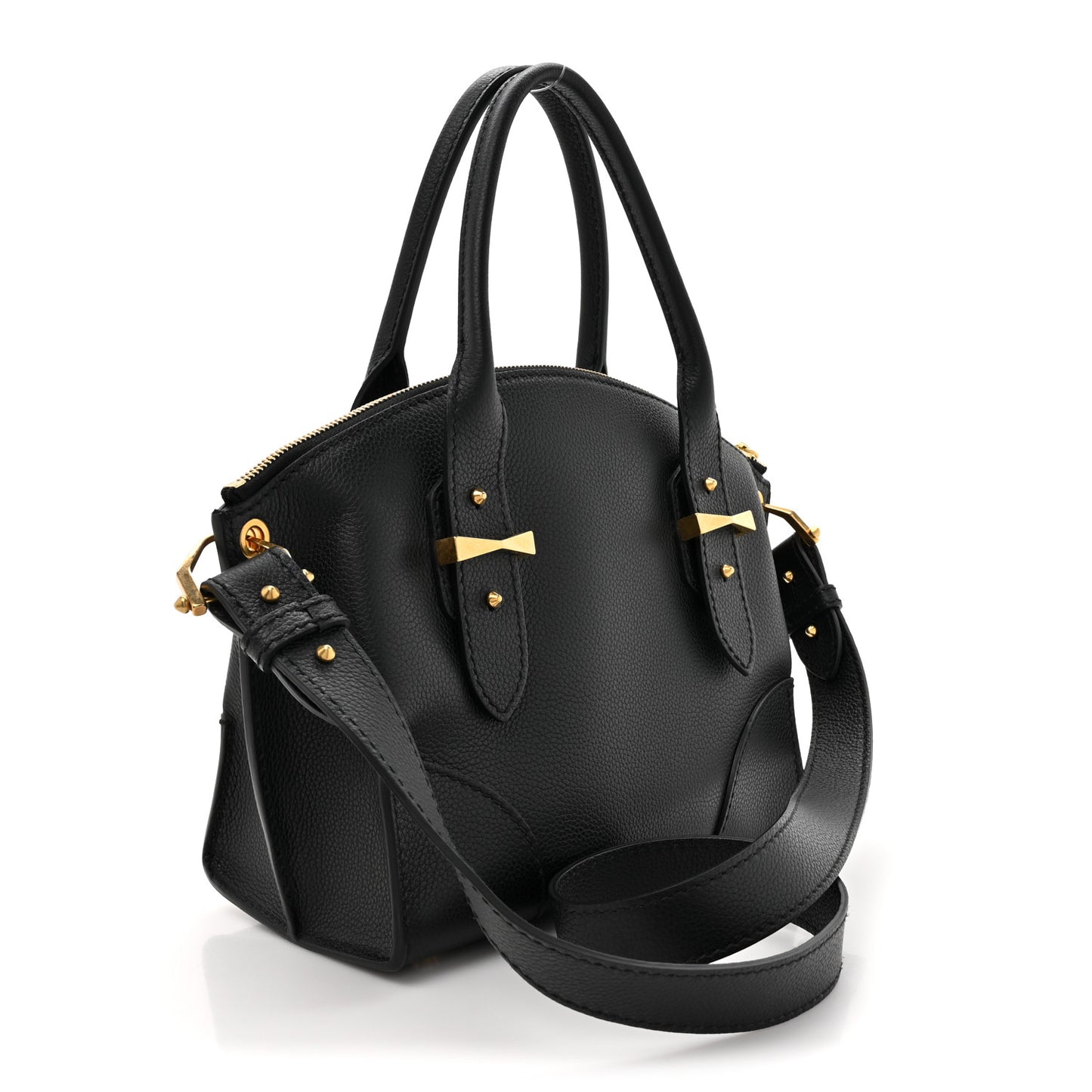 Grained Calfskin Small Legend Satchel Black