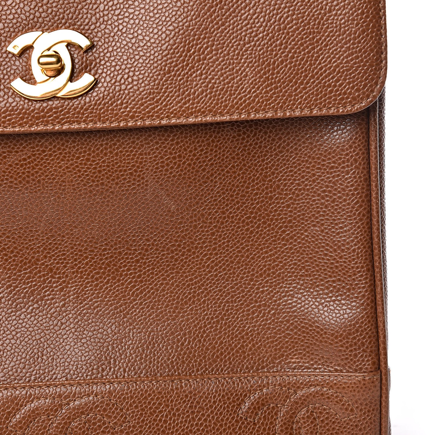 Caviar CC Shoulder Bag Brown