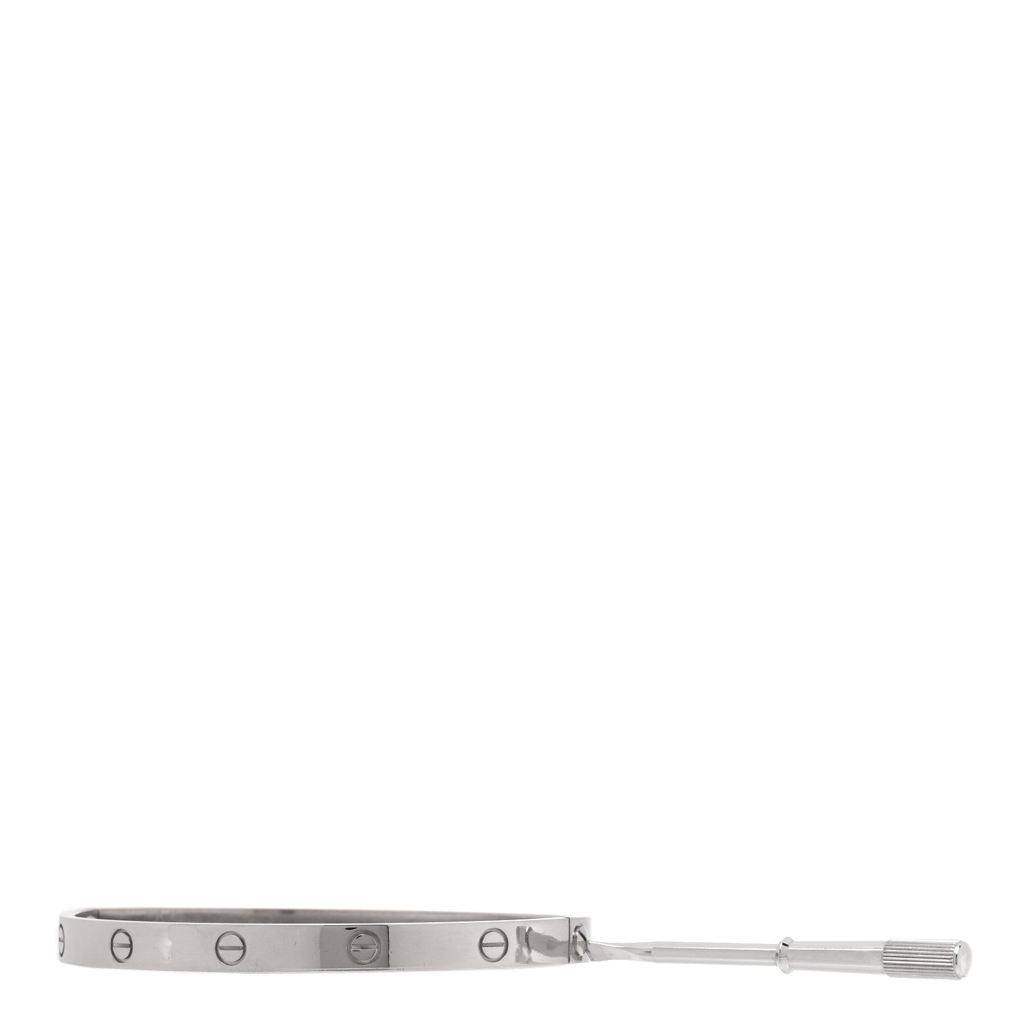 Cartier 18K White Gold LOVE Bracelet 21 3 of 6