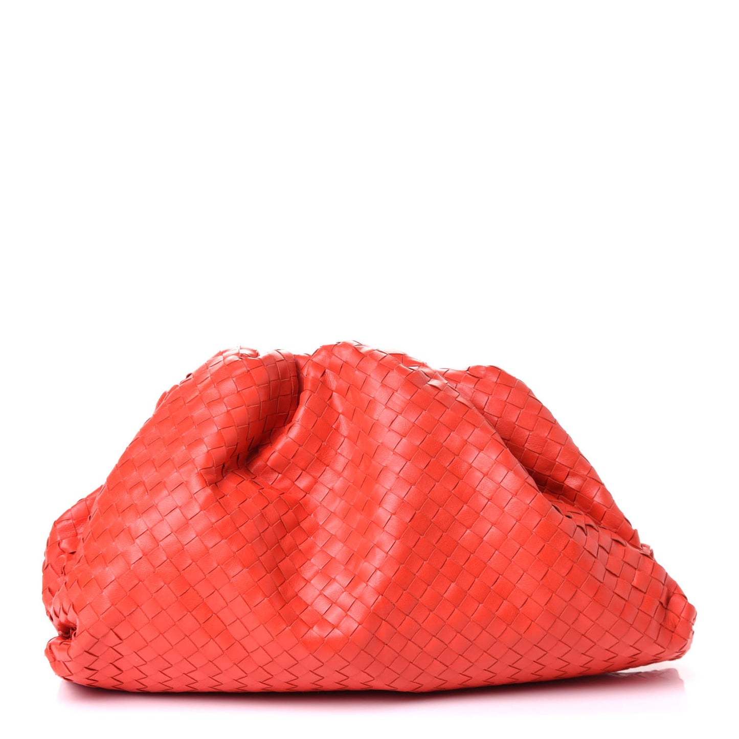 Nappa Maxi Intrecciato The Pouch Oversized Clutch Bright Red