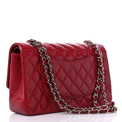 Chanel Caviar Quilted Medium Double Flap Dark Red 3 of 20