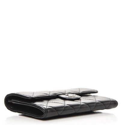 Chanel Lambskin Quilted Small Flap Wallet Black 4 of 10