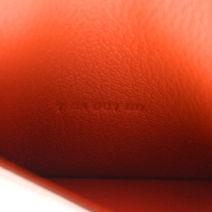 Hermes Ostrich Bearn Gusset Wallet Orange 6 of 7
