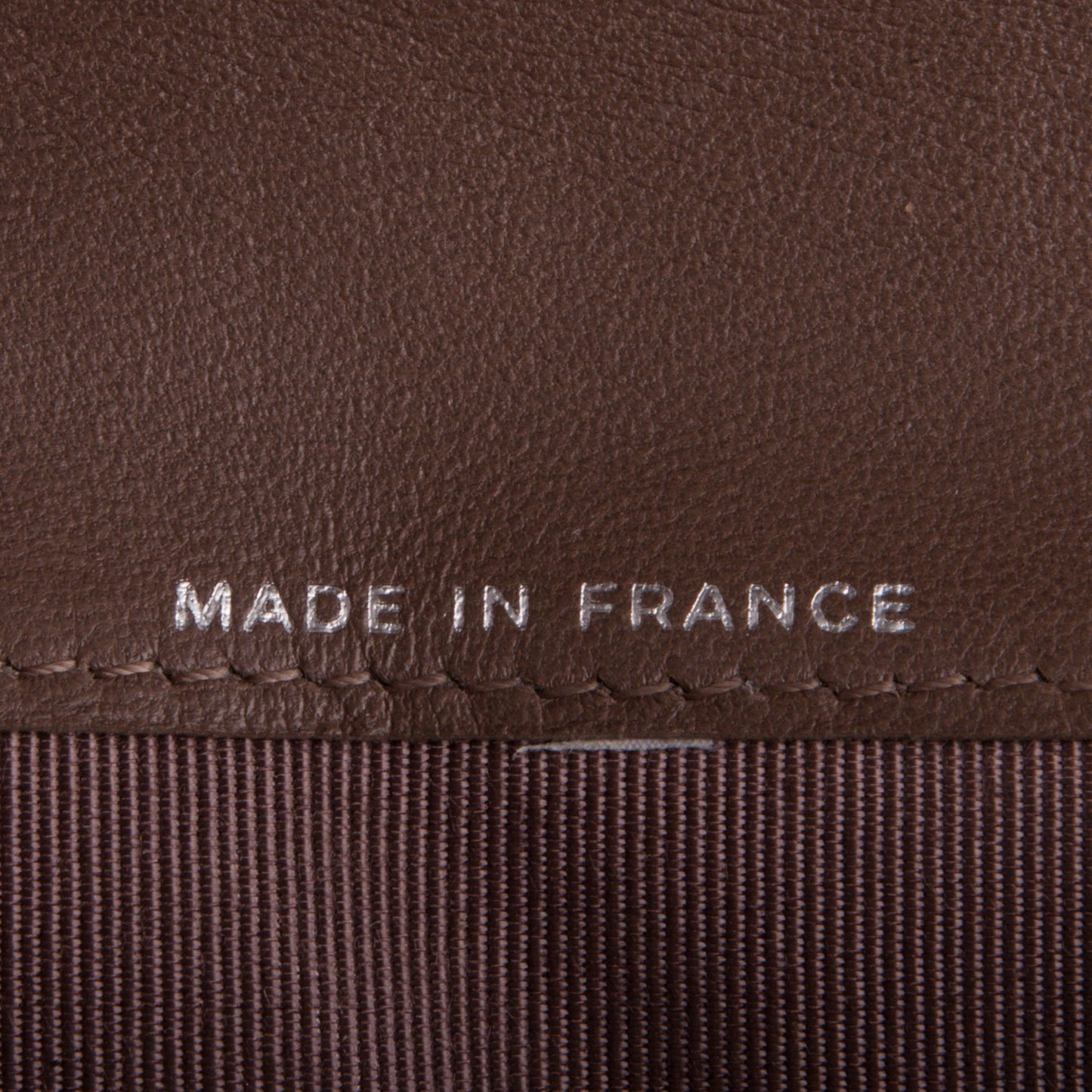 Lambskin Quilted Yen Wallet Dark Brown