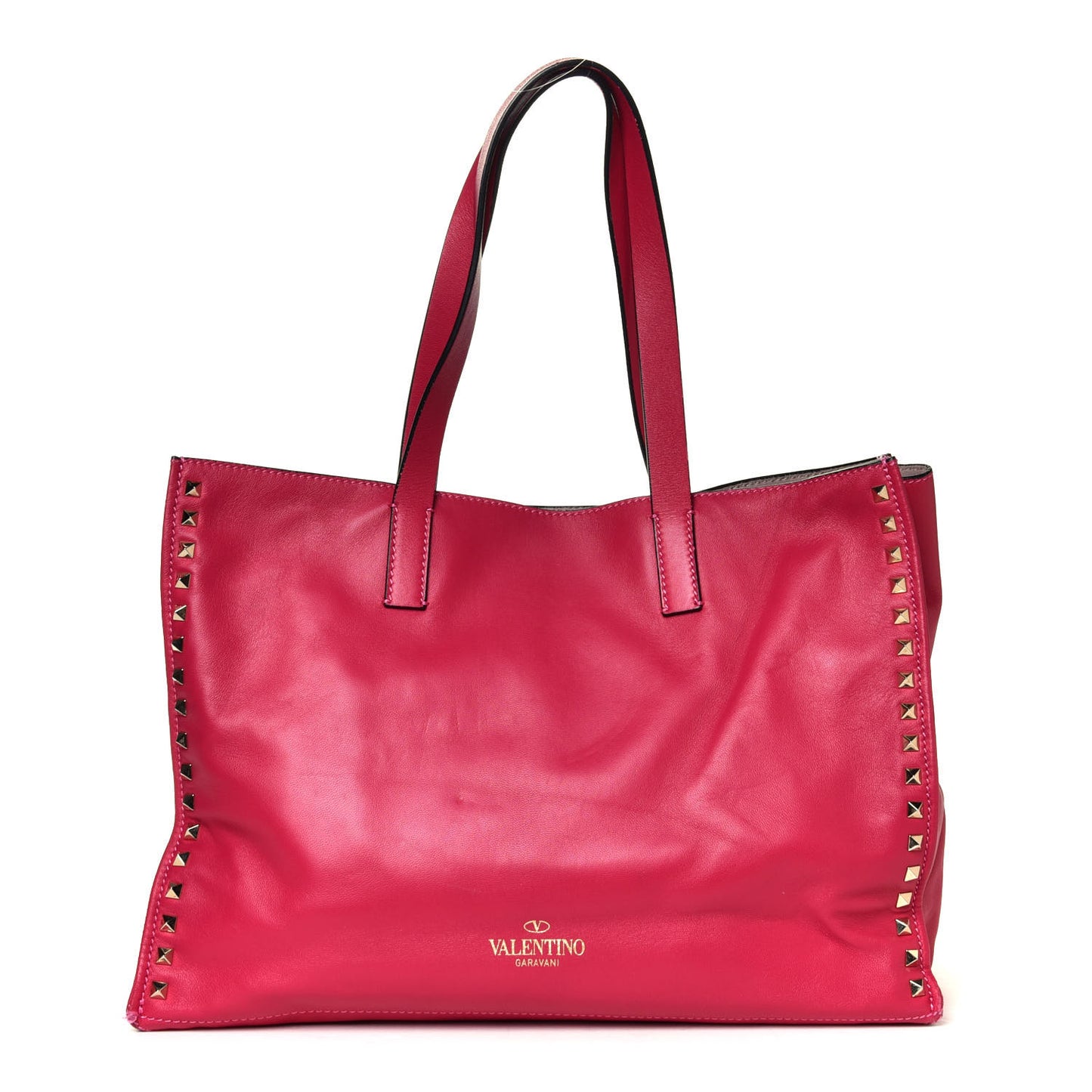 Nappa Medium Rockstud Soft Tote Cyclamin