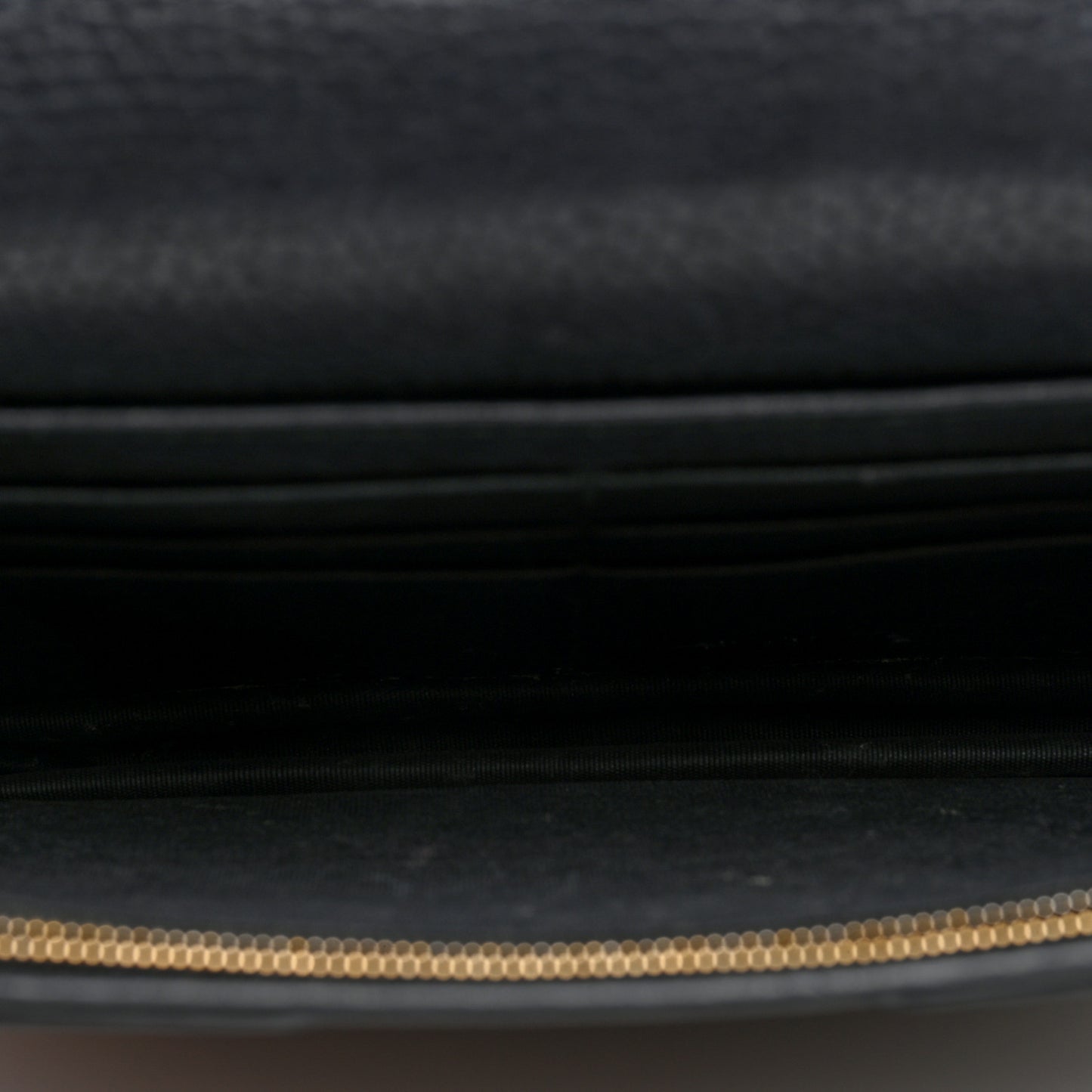 Pebbled Calfskin Soho Wallet On Chain Black