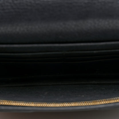 Gucci Pebbled Calfskin Soho Wallet On Chain Black 7 of 9