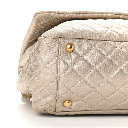 Chanel Metallic Calfskin Quilted XXL Travel Flap Bag Gold 8 of 9