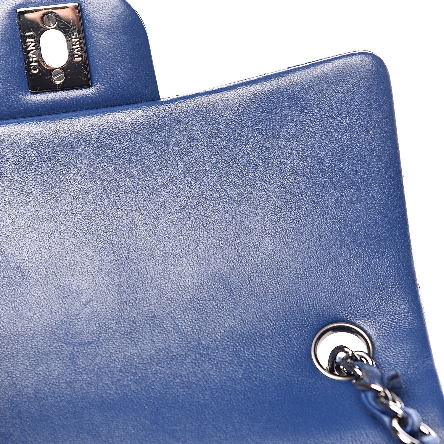 Chanel Lambskin Quilted Mini Rectangular Flap Dark Blue 15 of 15