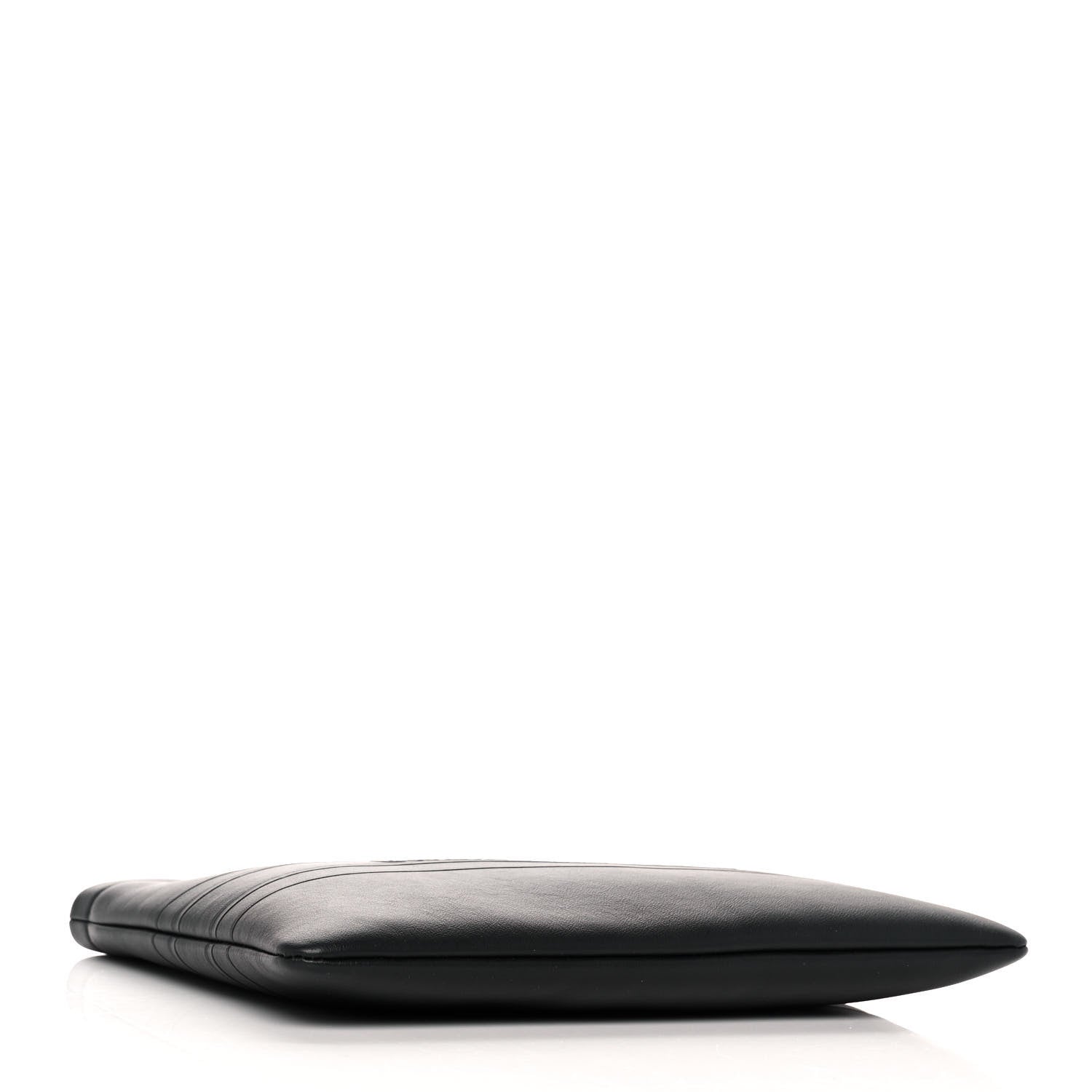 Christian Dior Calfskin Embossed Logo Zip Clutch Black 4 of 9