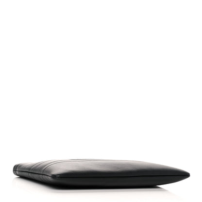 Christian Dior Calfskin Embossed Logo Zip Clutch Black 4 of 9