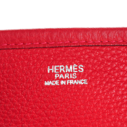 Hermes Taurillon Clemence Evelyne GM Rouge Casaque 6 of 7