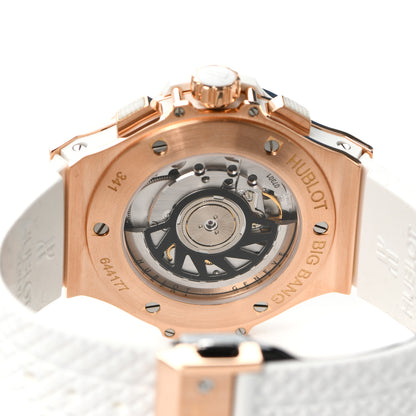 Hublot 18K Rose Gold Rubber Diamond Pave Bezel 41mm Big Bang Automatic Watch 341.PE.230.RW.114 4 of 5