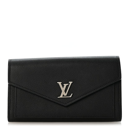 Louis Vuitton Soft Calfskin My Lockme Wallet Black 1 of 9