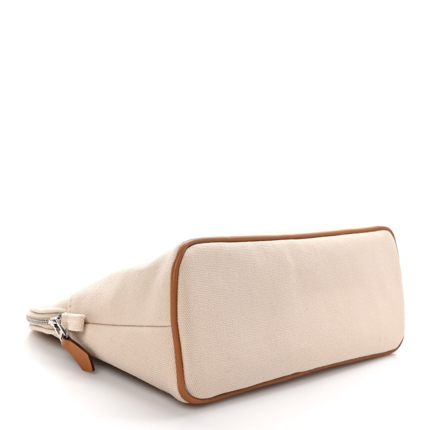 Hermes Cotton Canvas Bolide Travel Cosmetic Pouch MM Natural 4 of 9