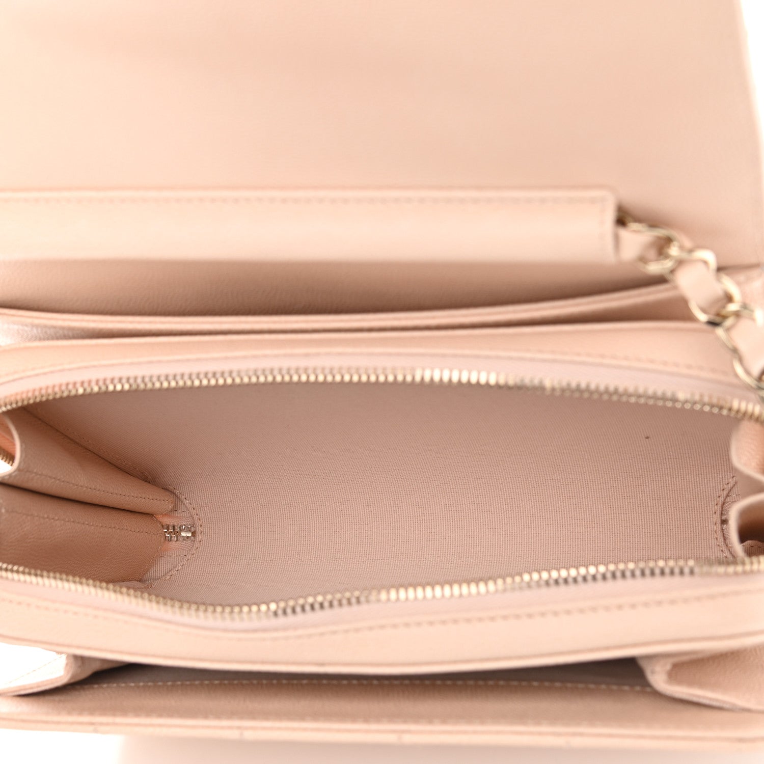 Chanel Caviar Quilted Large Like A Wallet Flap Light Beige 5 of 11