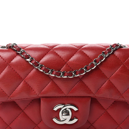 Chanel Lambskin Quilted Extra Mini Rectangular Flap Red 12 of 12
