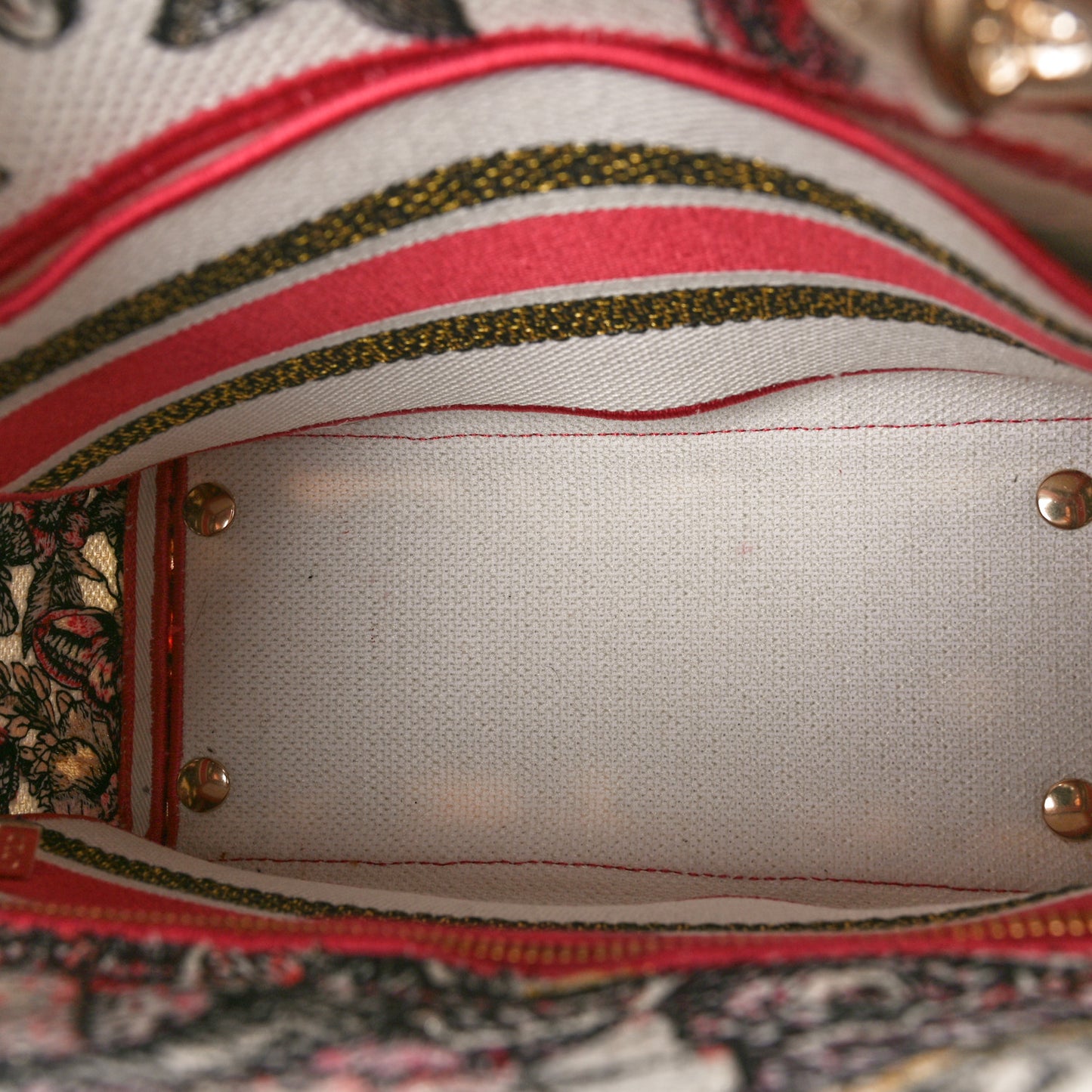 Canvas Embroidered Butterfly Print Medium Lady D-Lite Multicolor