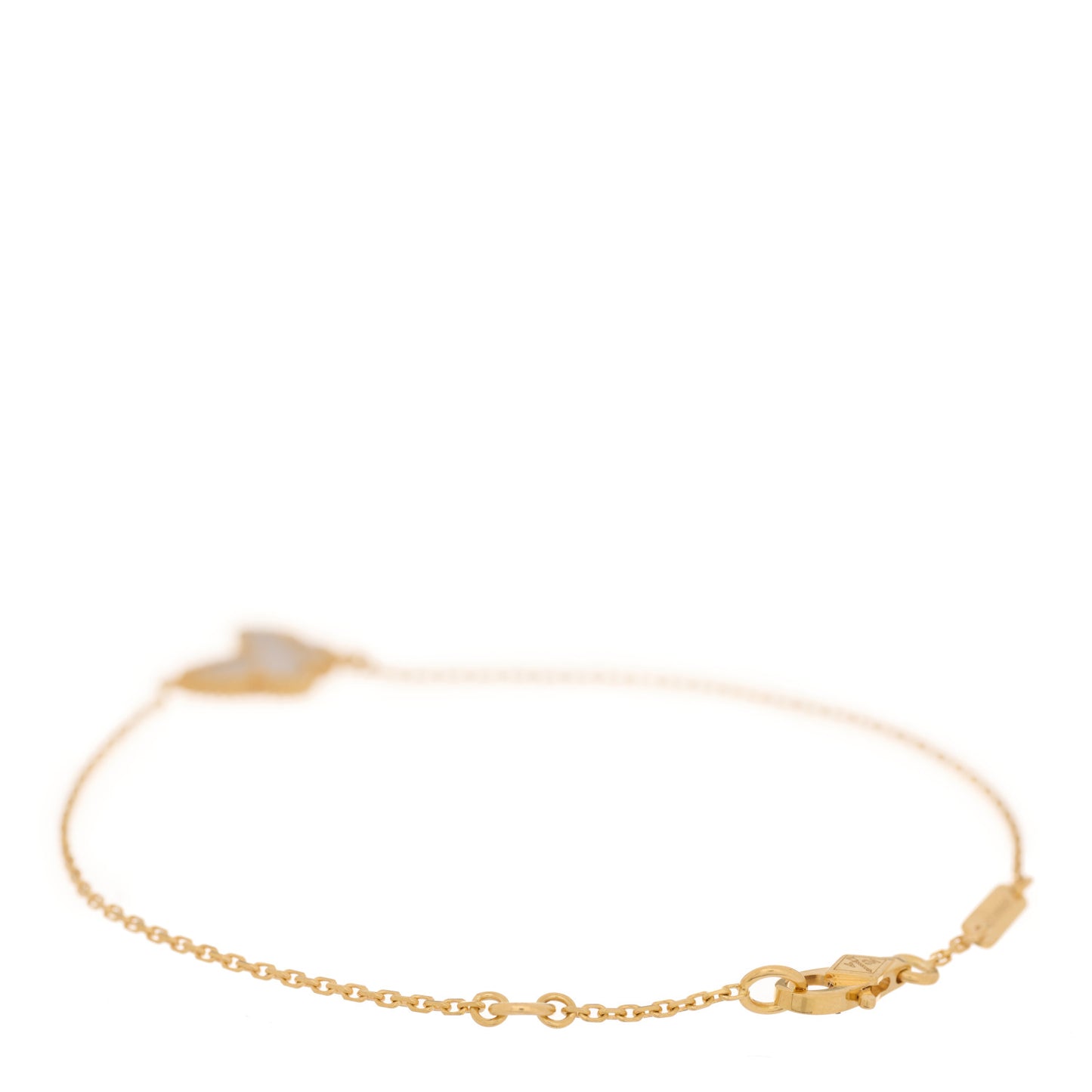 18K Yellow Gold Mother of Pearl Sweet Alhambra Butterfly Bracelet