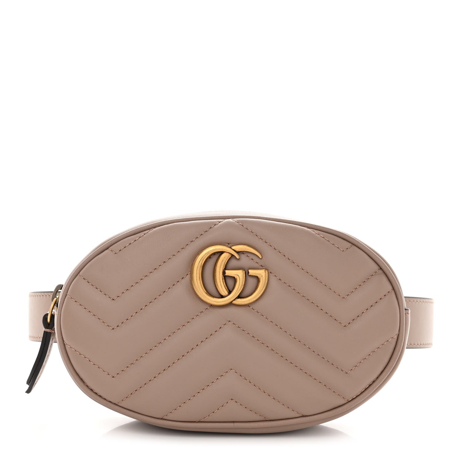 Gucci Calfskin Matelasse GG Marmont Belt Bag 75 30 Porcelain Rose 1 of 12