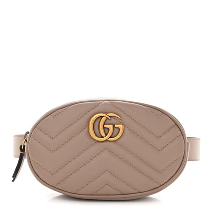 Gucci Calfskin Matelasse GG Marmont Belt Bag 75 30 Porcelain Rose 1 of 12